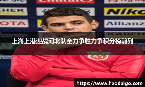 上海上港迎战河北队全力争胜力争积分榜前列